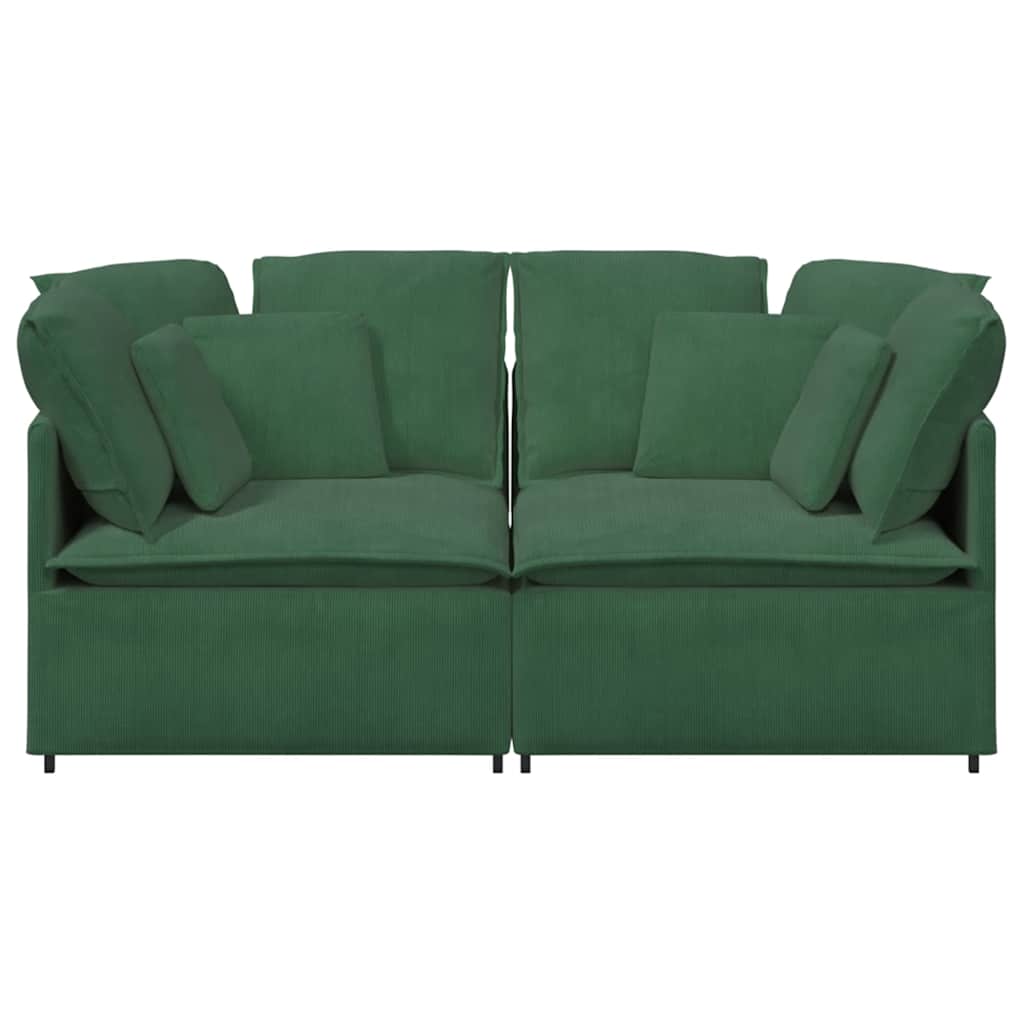 vidaXL Canapea modulară cu perne, verde închis, țesătură velur vidaXL Canapea modulară cu perne, verde închis, țesătură velur