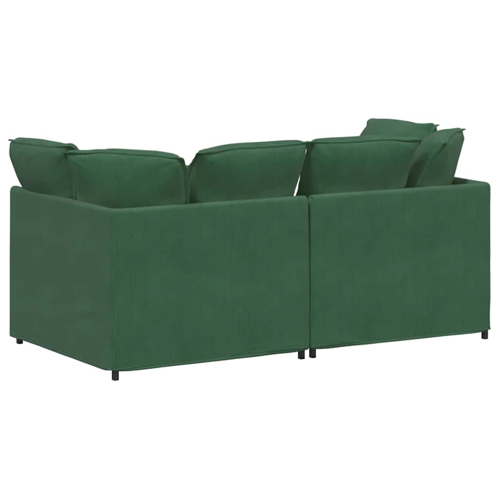 vidaXL Canapea modulară cu perne, verde închis, țesătură velur vidaXL Canapea modulară cu perne, verde închis, țesătură velur