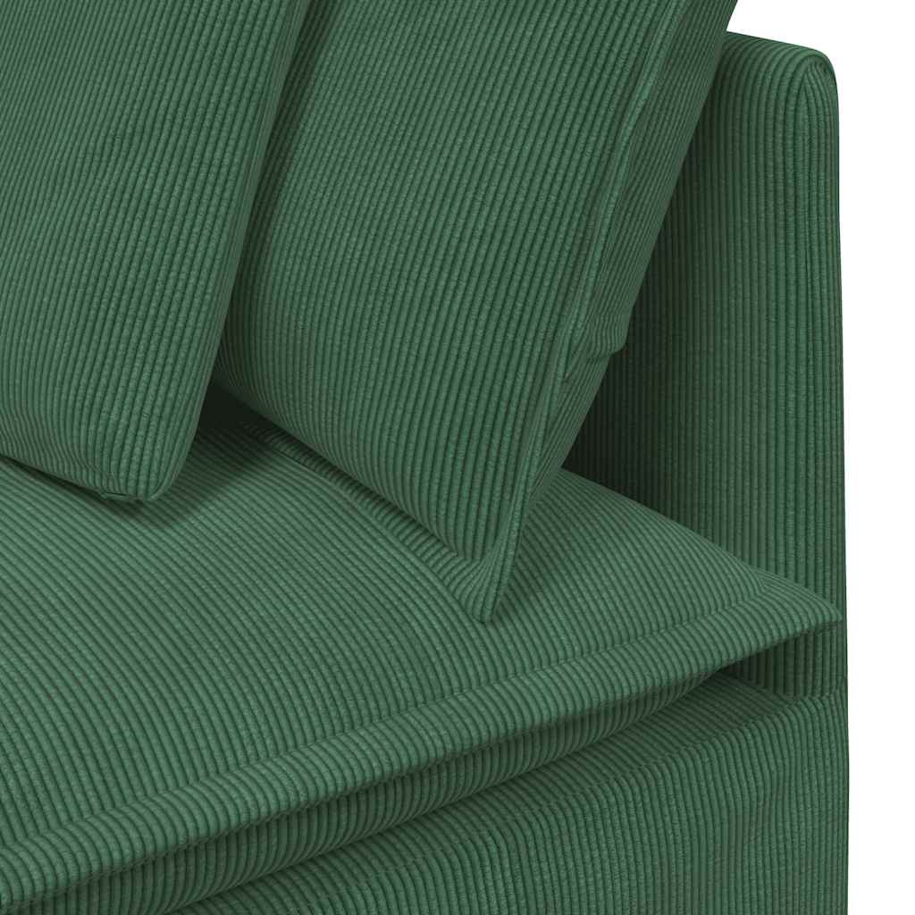 vidaXL Canapea modulară cu perne, verde închis, țesătură velur vidaXL Canapea modulară cu perne, verde închis, țesătură velur