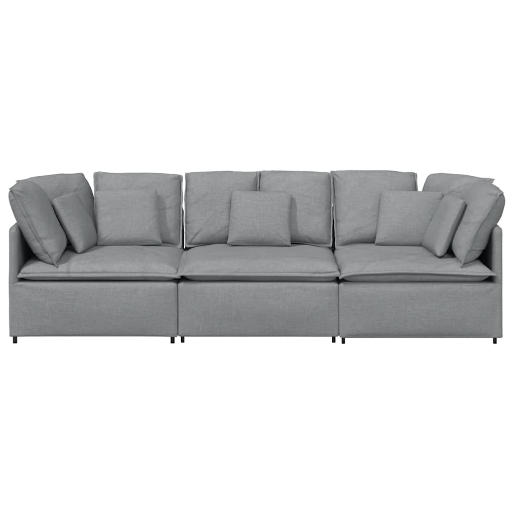 vidaXL Canapea modulară cu perne, gri deschis, textil vidaXL Canapea modulară cu perne, gri deschis, textil