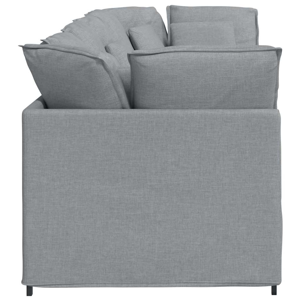 vidaXL Canapea modulară cu perne, gri deschis, textil vidaXL Canapea modulară cu perne, gri deschis, textil