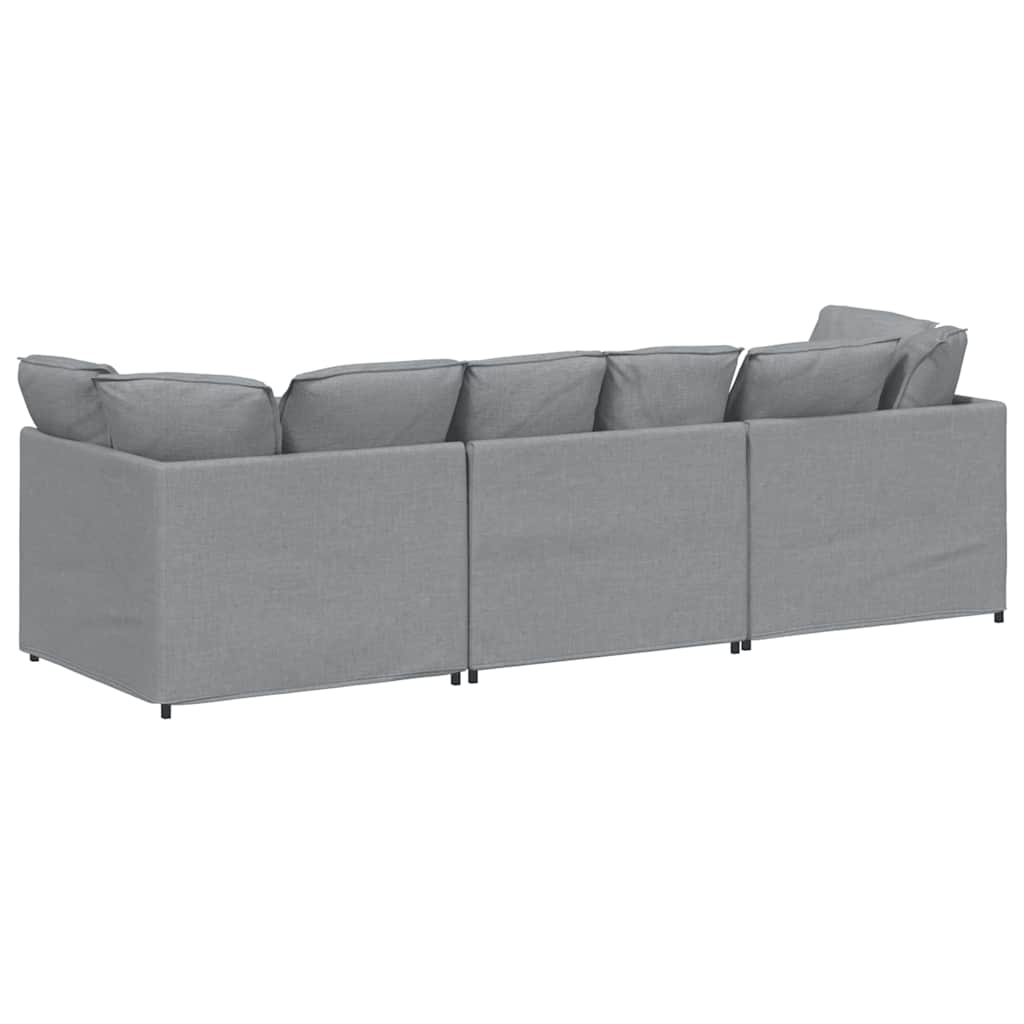 vidaXL Canapea modulară cu perne, gri deschis, textil vidaXL Canapea modulară cu perne, gri deschis, textil