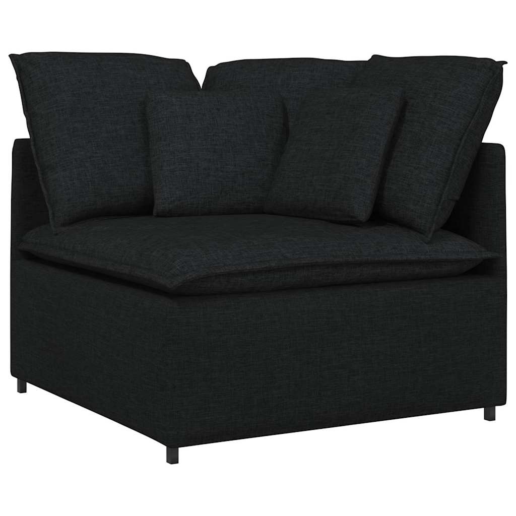 vidaXL Canapea modulară cu perne, negru, textil vidaXL Canapea modulară cu perne, negru, textil