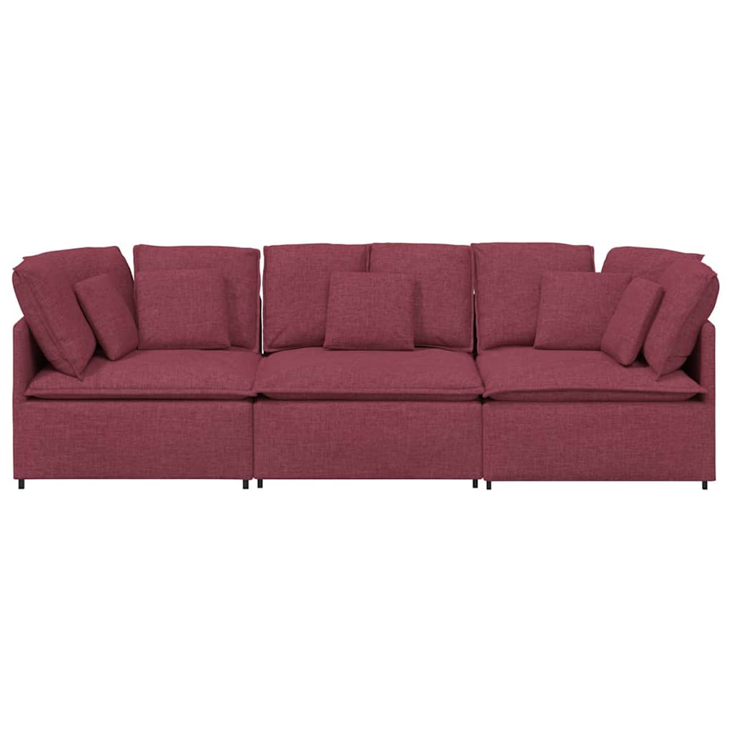 vidaXL Canapea modulară cu perne, roșu vin, textil vidaXL Canapea modulară cu perne, roșu vin, textil