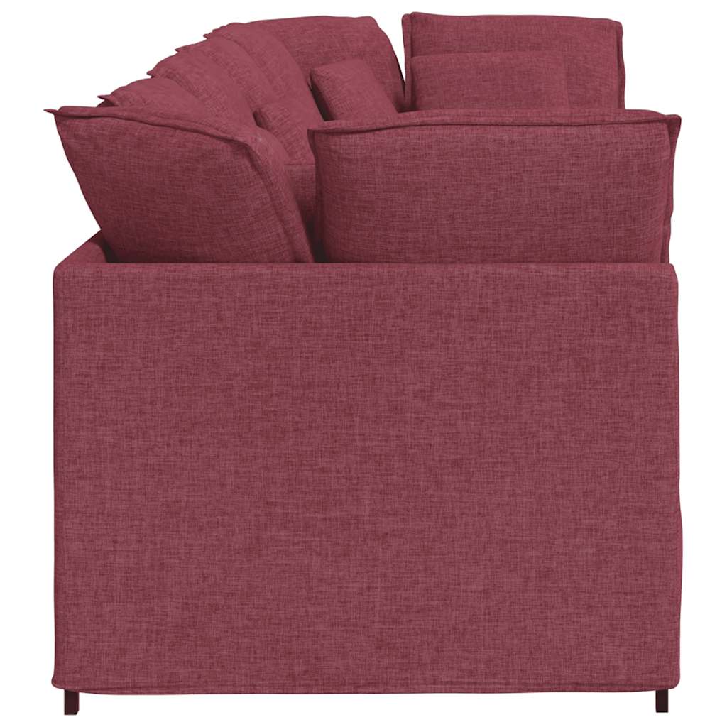 vidaXL Canapea modulară cu perne, roșu vin, textil vidaXL Canapea modulară cu perne, roșu vin, textil