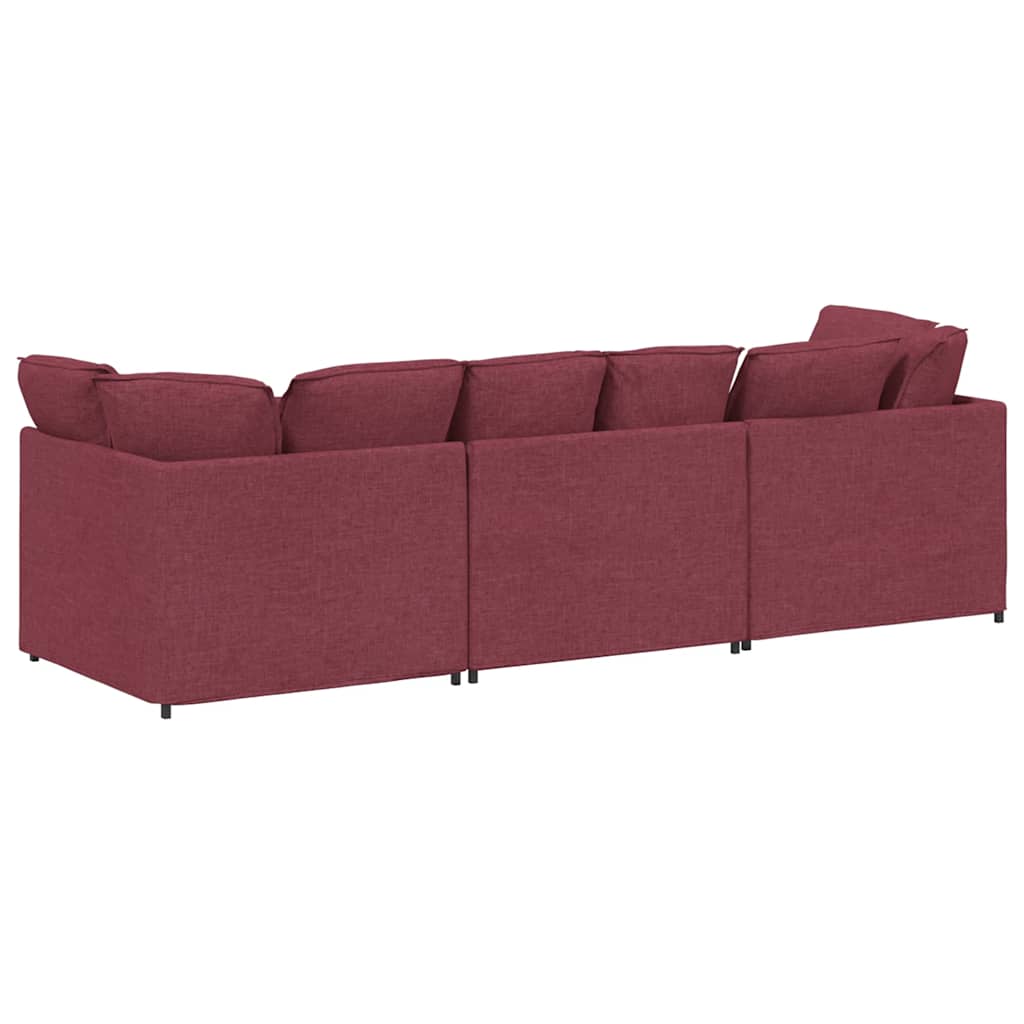 vidaXL Canapea modulară cu perne, roșu vin, textil vidaXL Canapea modulară cu perne, roșu vin, textil