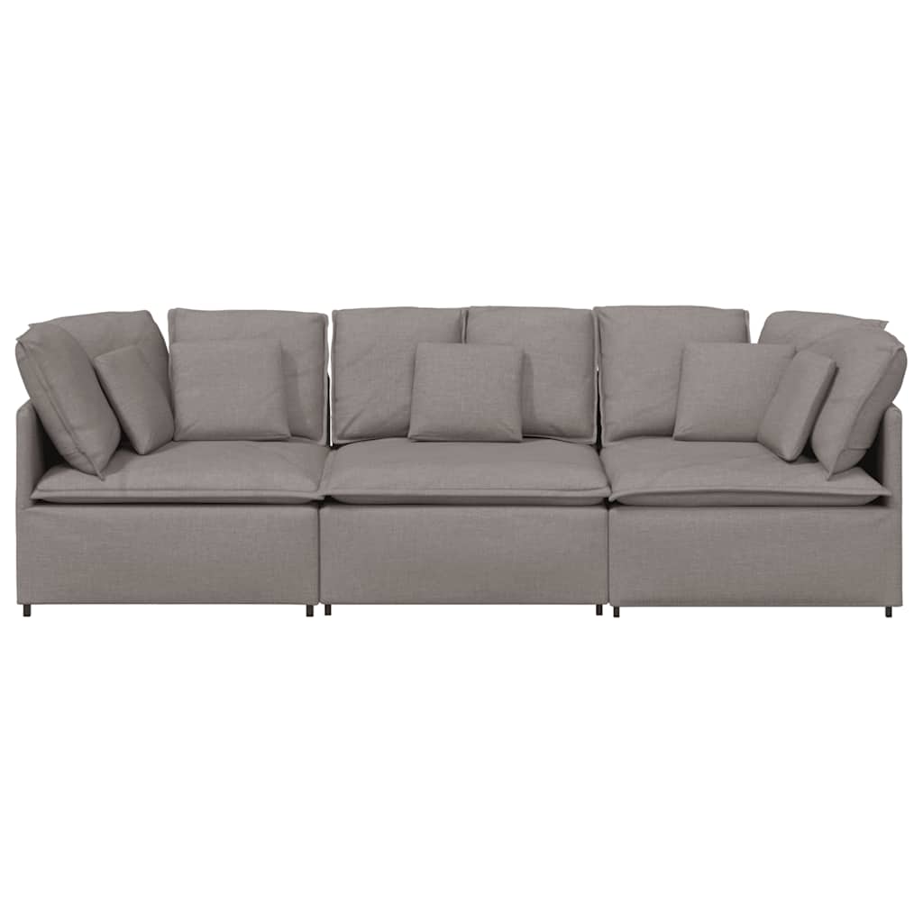 vidaXL Canapea modulară cu perne, gri taupe, textil vidaXL Canapea modulară cu perne, gri taupe, textil