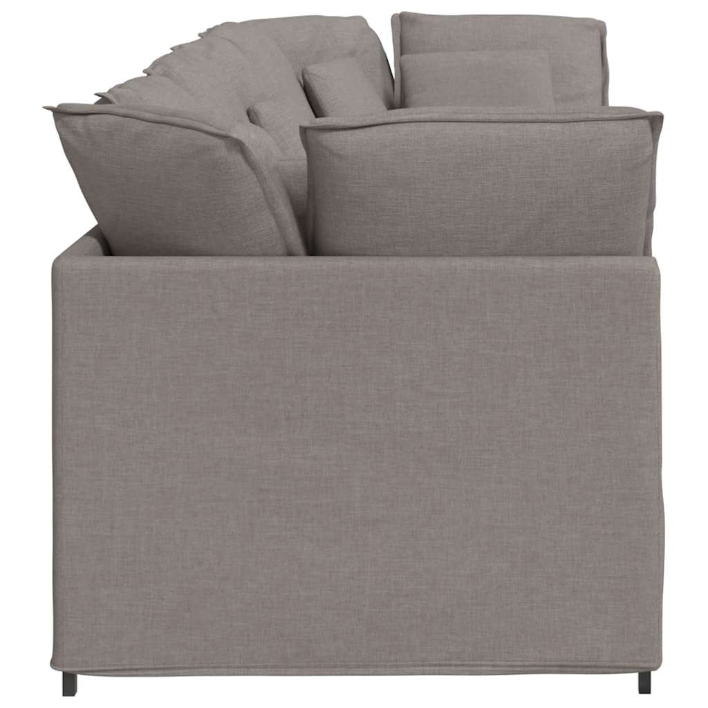 vidaXL Canapea modulară cu perne, gri taupe, textil vidaXL Canapea modulară cu perne, gri taupe, textil