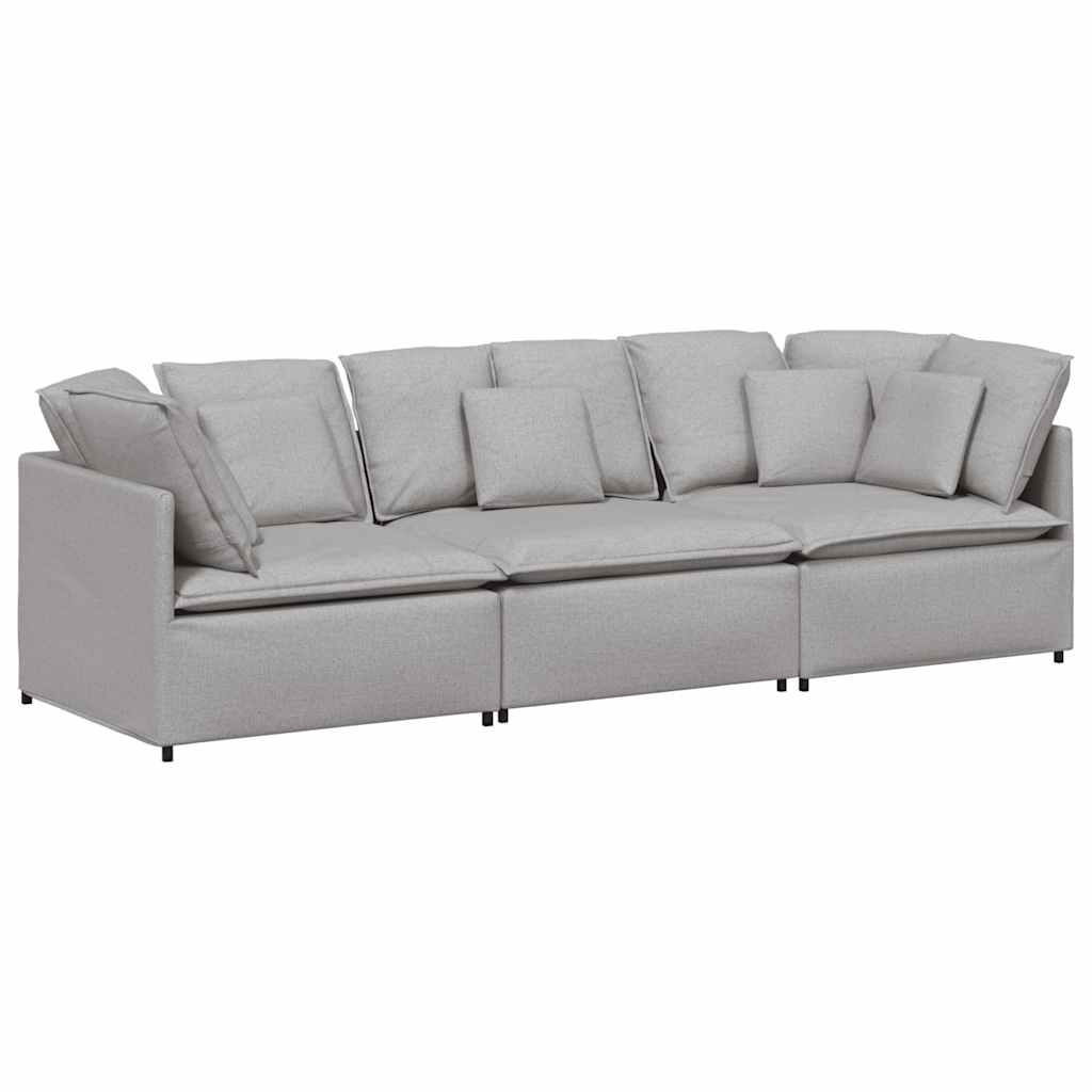 vidaXL Canapea modulară cu perne, gri nor, textil vidaXL Canapea modulară cu perne, gri nor, textil