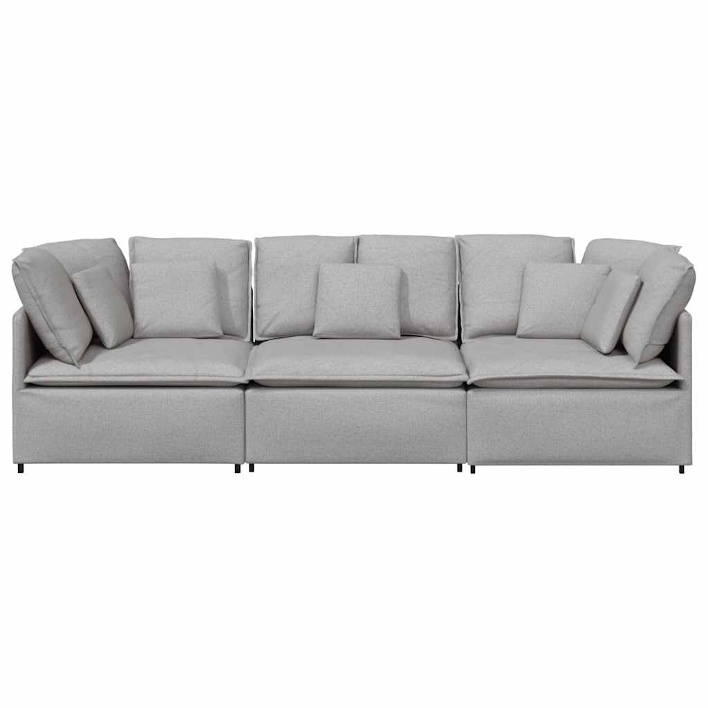 vidaXL Canapea modulară cu perne, gri nor, textil vidaXL Canapea modulară cu perne, gri nor, textil