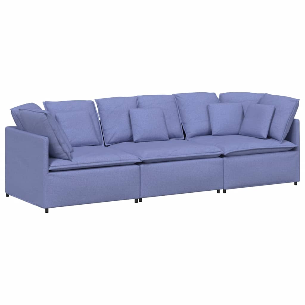 vidaXL Canapea modulară cu perne, albastru jeans, textil
