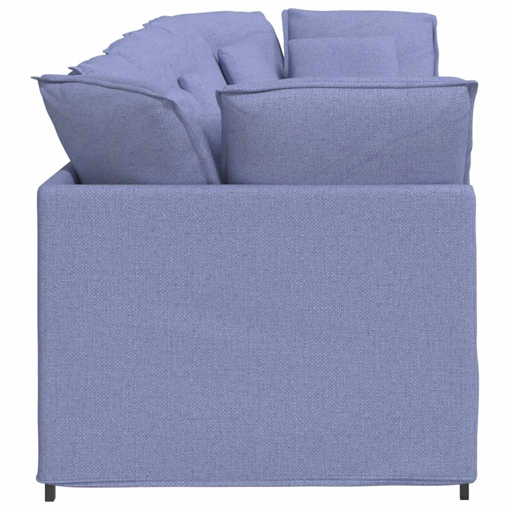 vidaXL Canapea modulară cu perne, albastru jeans, textil