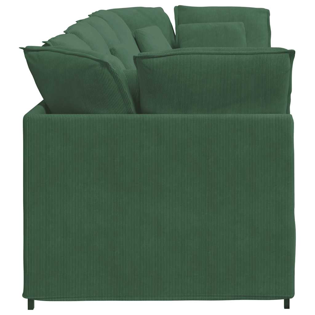 vidaXL Canapea modulară cu perne, verde închis, țesătură velur vidaXL Canapea modulară cu perne, verde închis, țesătură velur