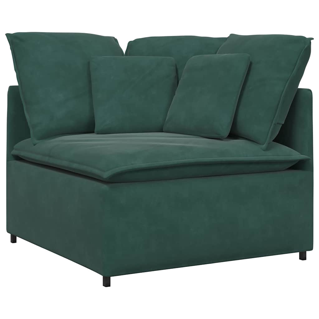 vidaXL Canapea modulară cu perne, verde închis, catifea vidaXL Canapea modulară cu perne, verde închis, catifea