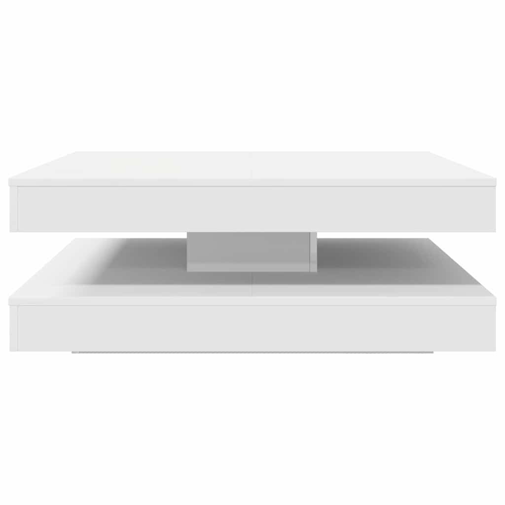 vidaXL Măsuță cafea rotativă 360 grade, alb 90x90x34,5 cm vidaXL Măsuță cafea rotativă 360 grade, alb 90x90x34,5 cm