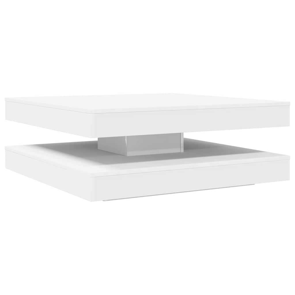 vidaXL Măsuță cafea rotativă 360 grade, alb 90x90x34,5 cm vidaXL Măsuță cafea rotativă 360 grade, alb 90x90x34,5 cm