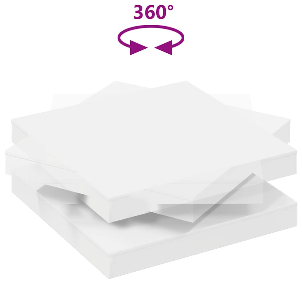 vidaXL Măsuță cafea rotativă 360 grade, alb 90x90x34,5 cm vidaXL Măsuță cafea rotativă 360 grade, alb 90x90x34,5 cm