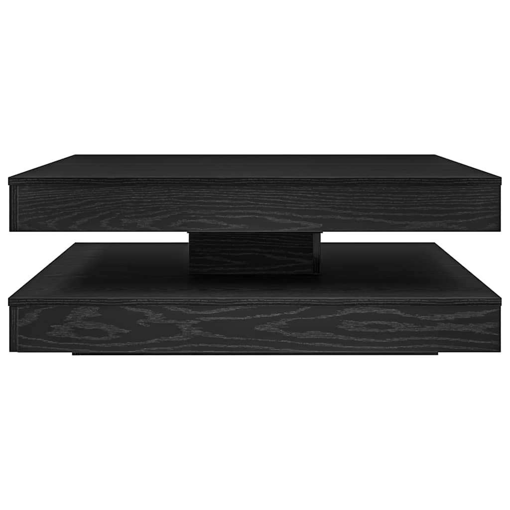 vidaXL Masuta de cafea rotativa 360 de grade stejar negru 90x90x34,5cm