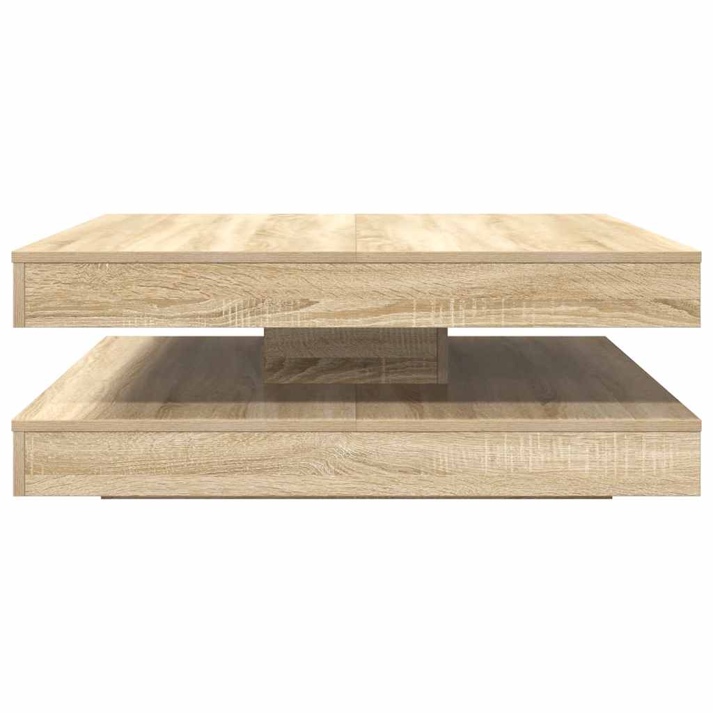 vidaXL Măsuță cafea rotativă 360 grade, stejar sonoma 90x90x34,5 cm vidaXL Măsuță cafea rotativă 360 grade, stejar sonoma 90x90x34,5 cm