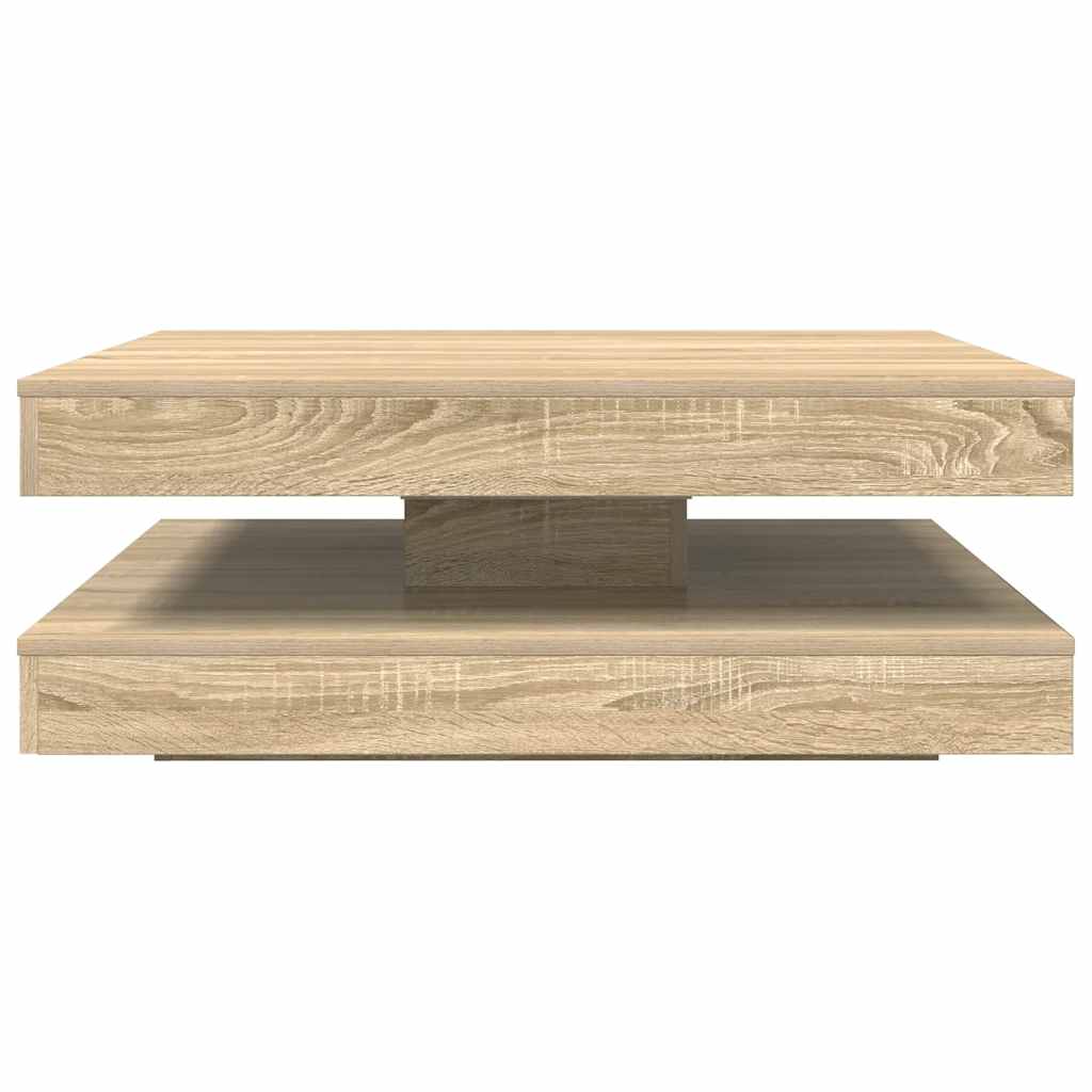 vidaXL Măsuță cafea rotativă 360 grade, stejar sonoma 90x90x34,5 cm vidaXL Măsuță cafea rotativă 360 grade, stejar sonoma 90x90x34,5 cm