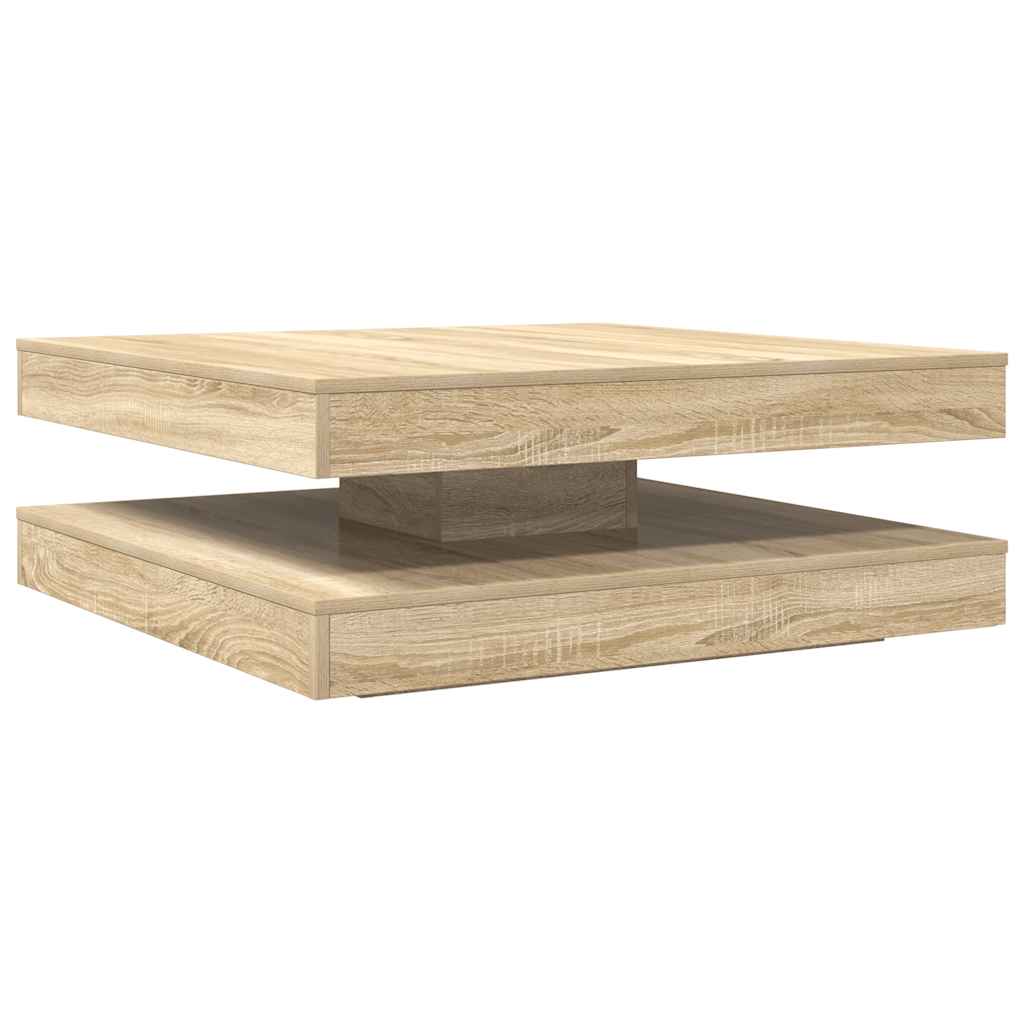 vidaXL Măsuță cafea rotativă 360 grade, stejar sonoma 90x90x34,5 cm vidaXL Măsuță cafea rotativă 360 grade, stejar sonoma 90x90x34,5 cm