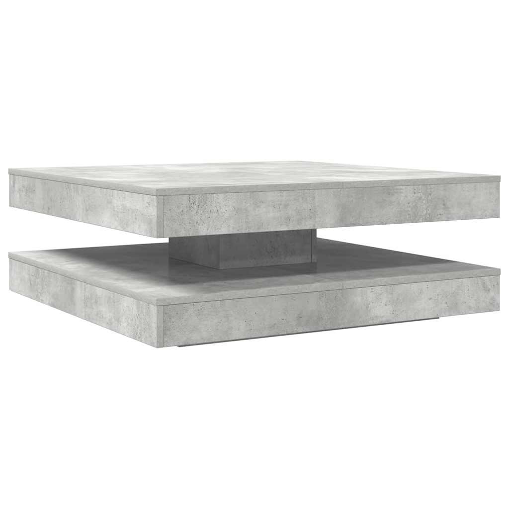 vidaXL Măsuță cafea rotativă 360 grade, gri beton 90x90x34,5 cm vidaXL Măsuță cafea rotativă 360 grade, gri beton 90x90x34,5 cm