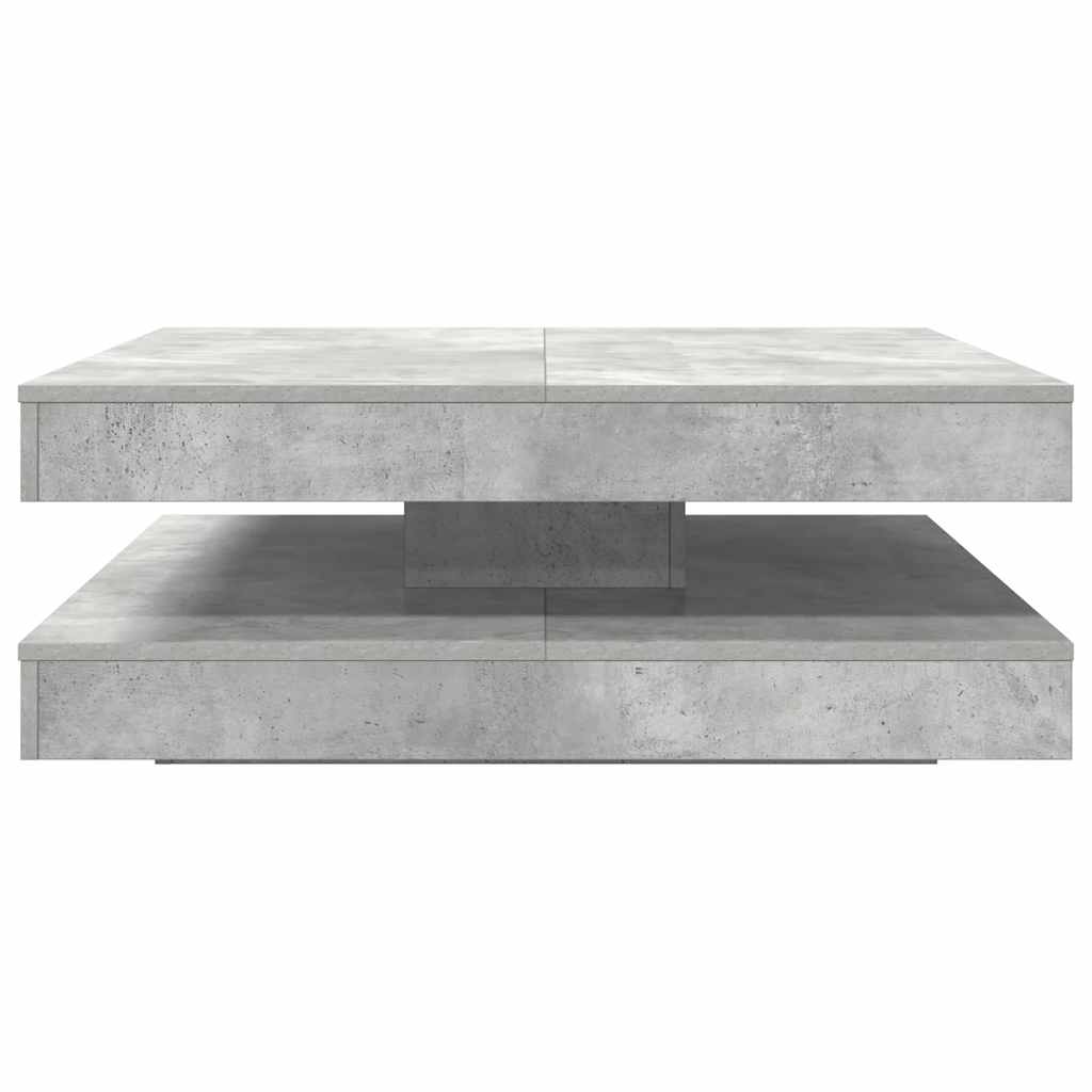 vidaXL Măsuță cafea rotativă 360 grade, gri beton 90x90x34,5 cm vidaXL Măsuță cafea rotativă 360 grade, gri beton 90x90x34,5 cm