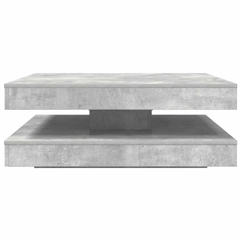 vidaXL Măsuță cafea rotativă 360 grade, gri beton 90x90x34,5 cm vidaXL Măsuță cafea rotativă 360 grade, gri beton 90x90x34,5 cm
