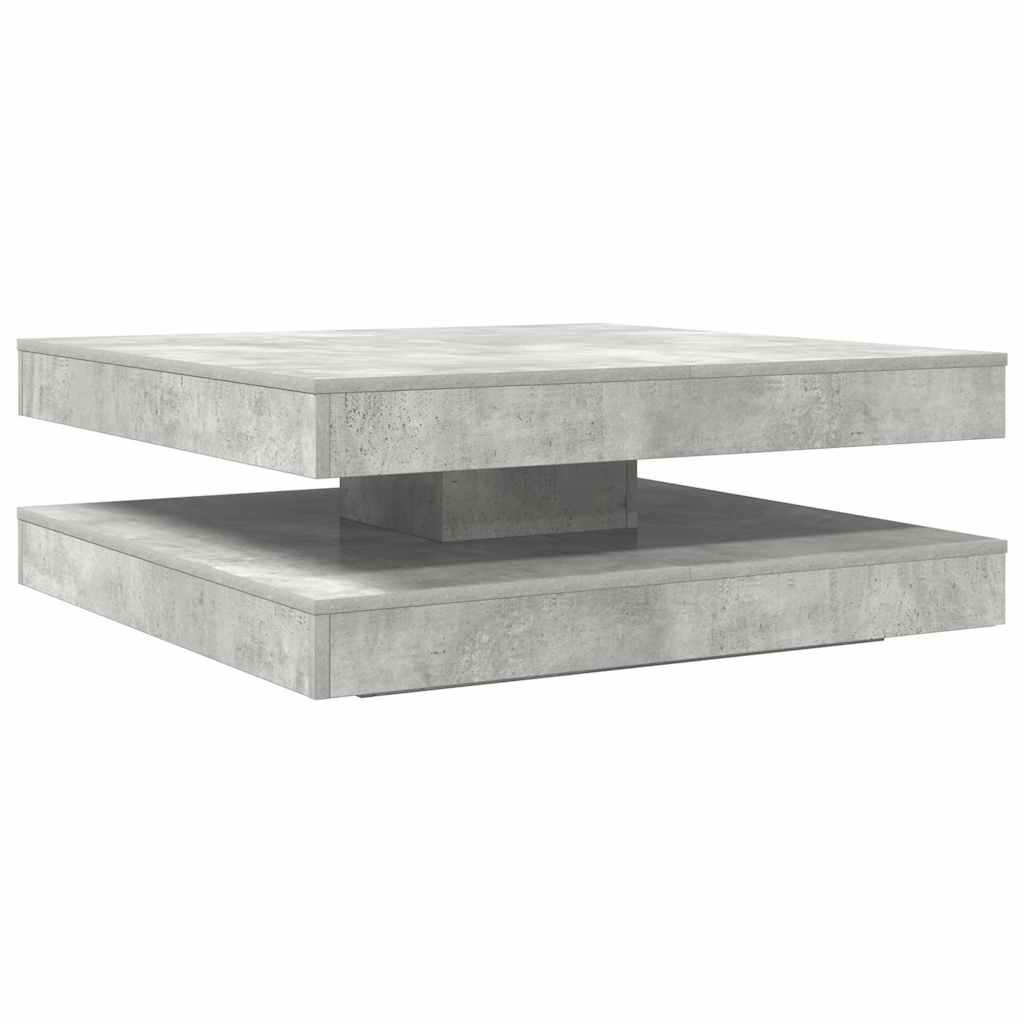 vidaXL Măsuță cafea rotativă 360 grade, gri beton 90x90x34,5 cm vidaXL Măsuță cafea rotativă 360 grade, gri beton 90x90x34,5 cm