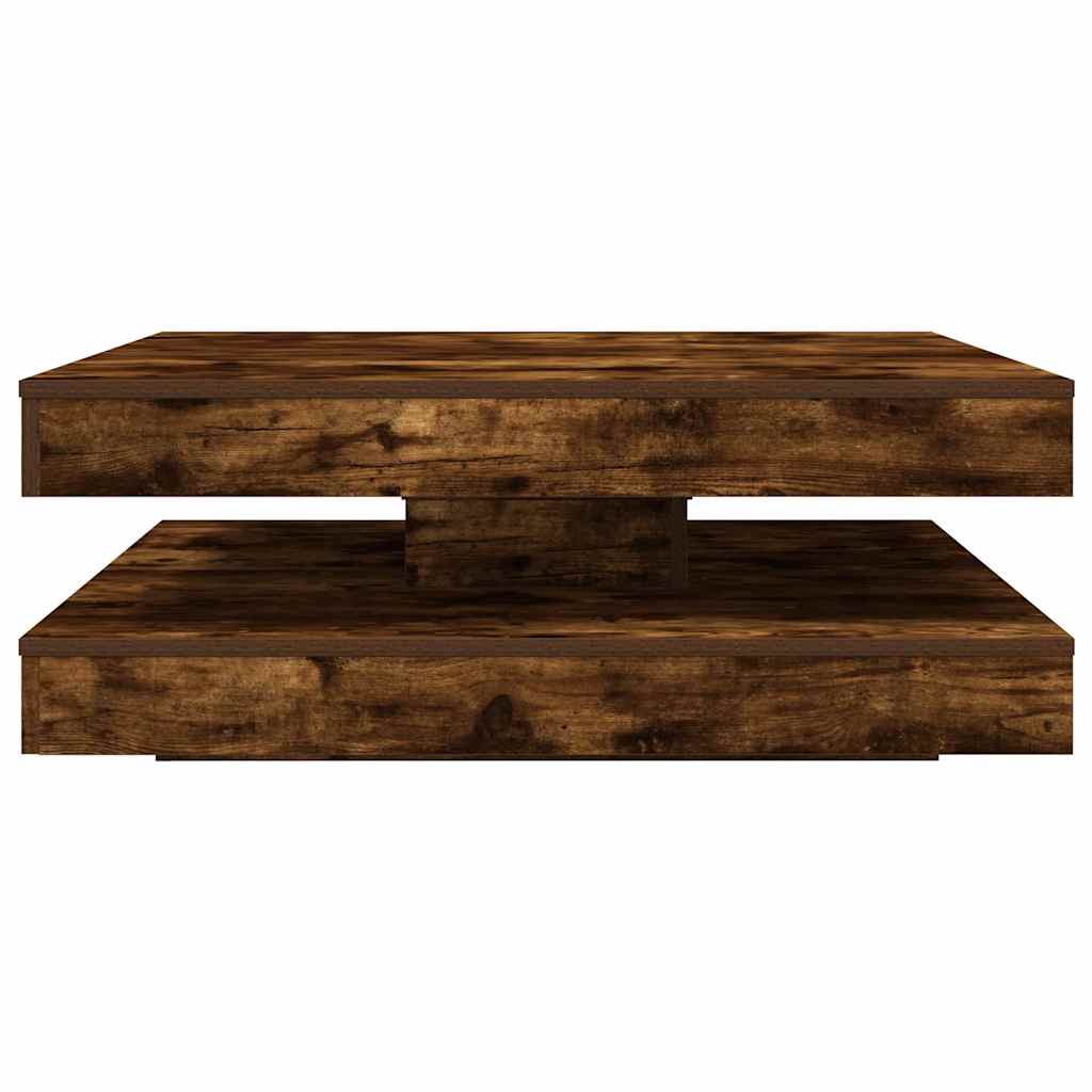 vidaXL Măsuță cafea rotativă 360 grade, stejar fumuriu 90x90x34,5 cm vidaXL Măsuță cafea rotativă 360 grade, stejar fumuriu 90x90x34,5 cm