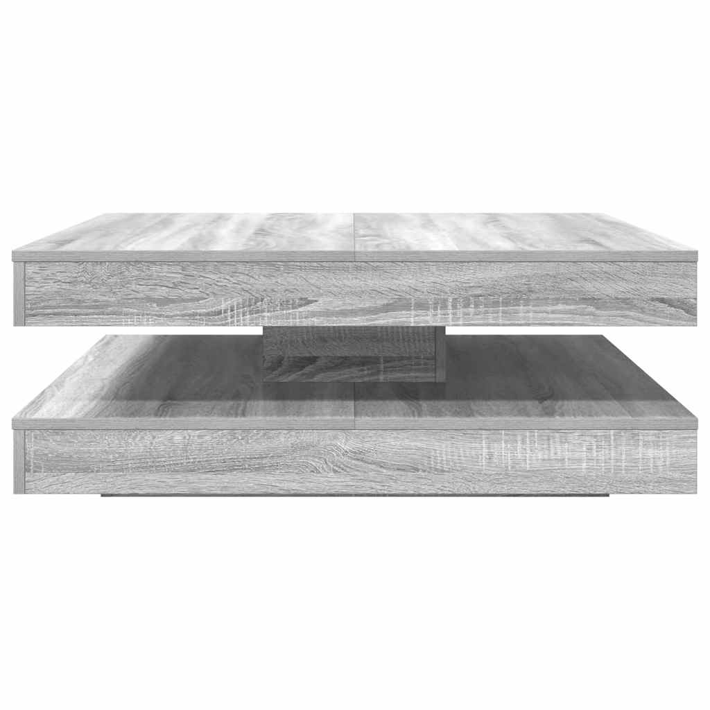 vidaXL Măsuță cafea rotativă 360 grade, sonoma gri 90x90x34,5 cm vidaXL Măsuță cafea rotativă 360 grade, sonoma gri 90x90x34,5 cm