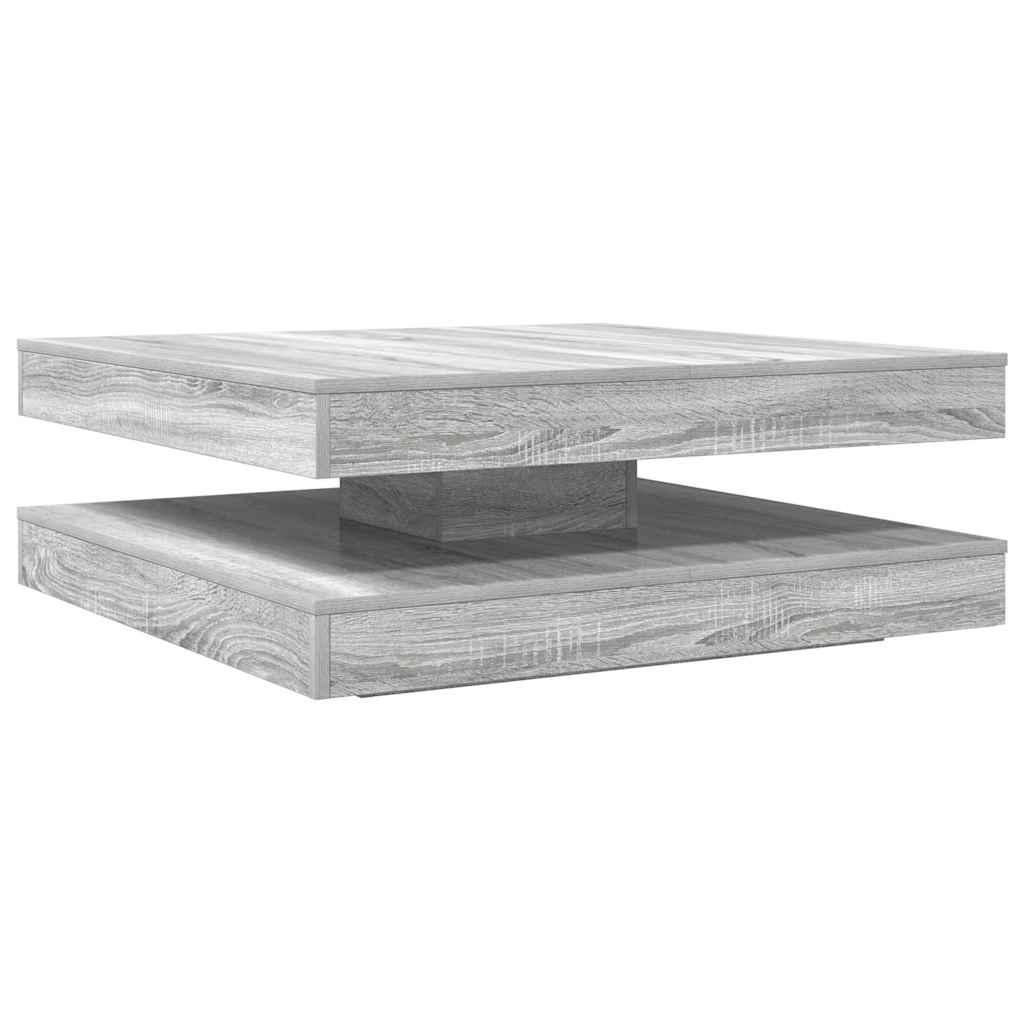 vidaXL Măsuță cafea rotativă 360 grade, sonoma gri 90x90x34,5 cm vidaXL Măsuță cafea rotativă 360 grade, sonoma gri 90x90x34,5 cm
