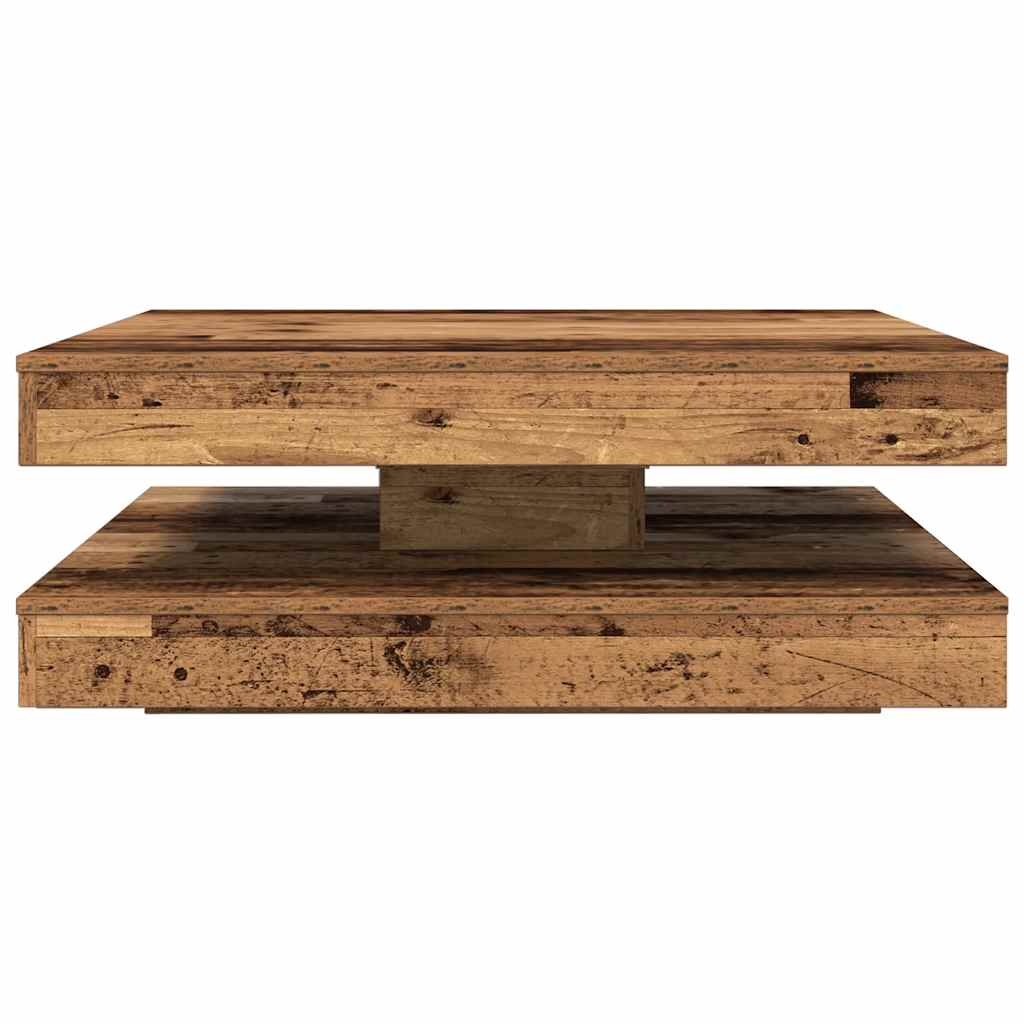 vidaXL Măsuță cafea rotativă 360 grade, lemn vechi 90x90x34,5 cm vidaXL Măsuță cafea rotativă 360 grade, lemn vechi 90x90x34,5 cm