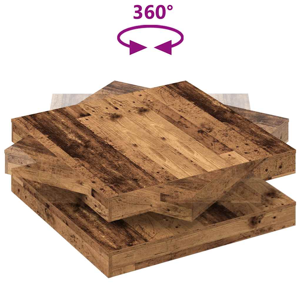 vidaXL Măsuță cafea rotativă 360 grade, lemn vechi 90x90x34,5 cm vidaXL Măsuță cafea rotativă 360 grade, lemn vechi 90x90x34,5 cm