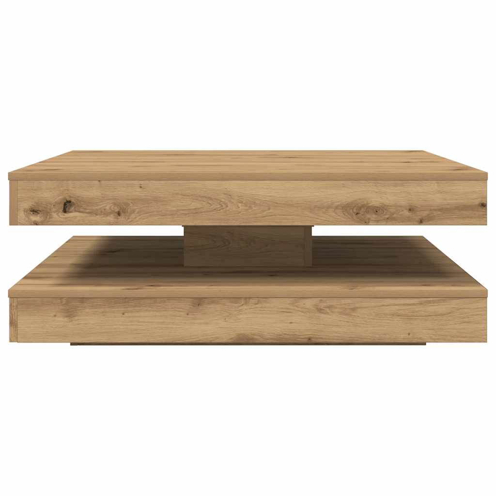 vidaXL Măsuță cafea rotativă 360 grade, stejar artizanal 90x90x34,5 cm vidaXL Măsuță cafea rotativă 360 grade, stejar artizanal 90x90x34,5 cm