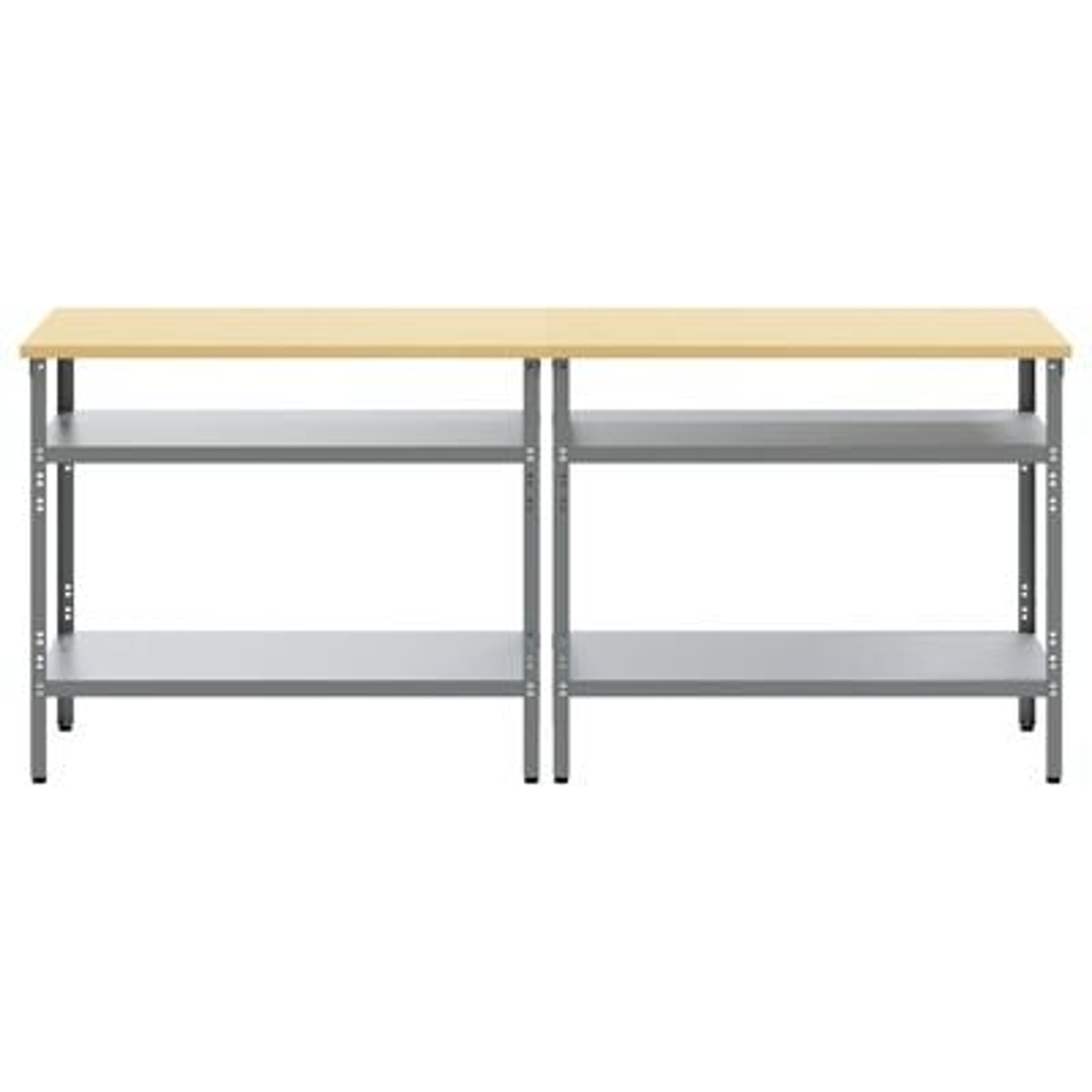vidaXL Set banc de lucru, 2 piese, gri, oțel vidaXL Set banc de lucru, 2 piese, gri, oțel