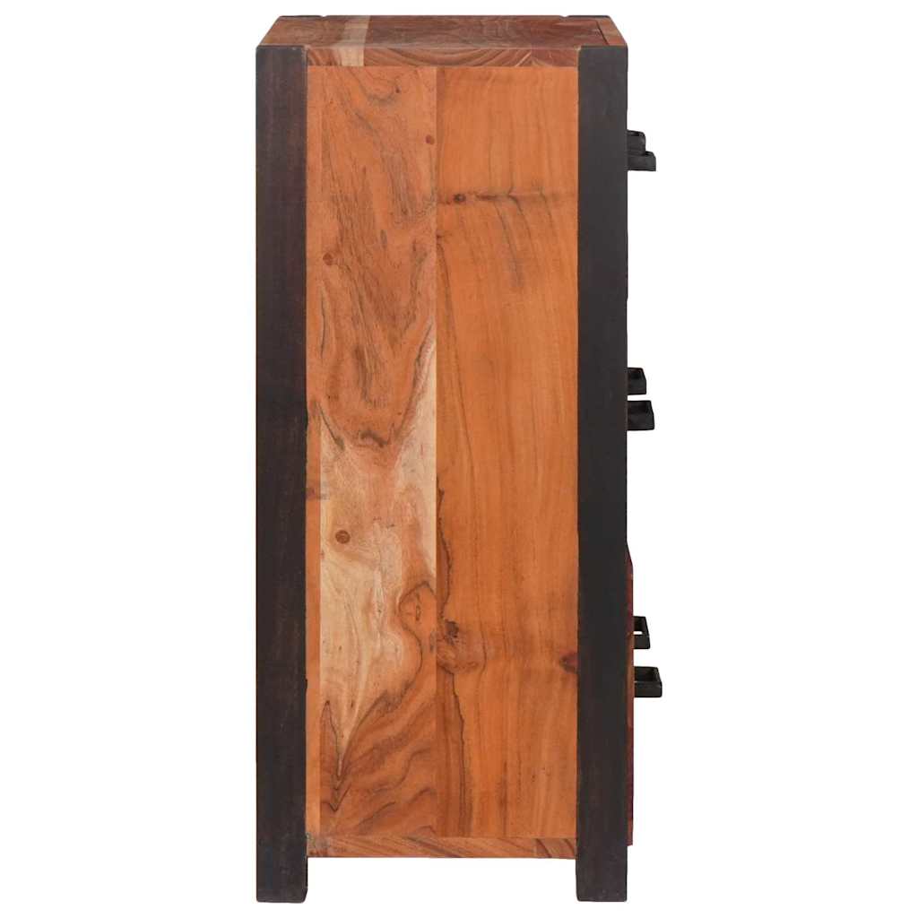 vidaXL Bufet 3 pcs Maro 110 x 30 x 75 cm Lemn masiv de acacia