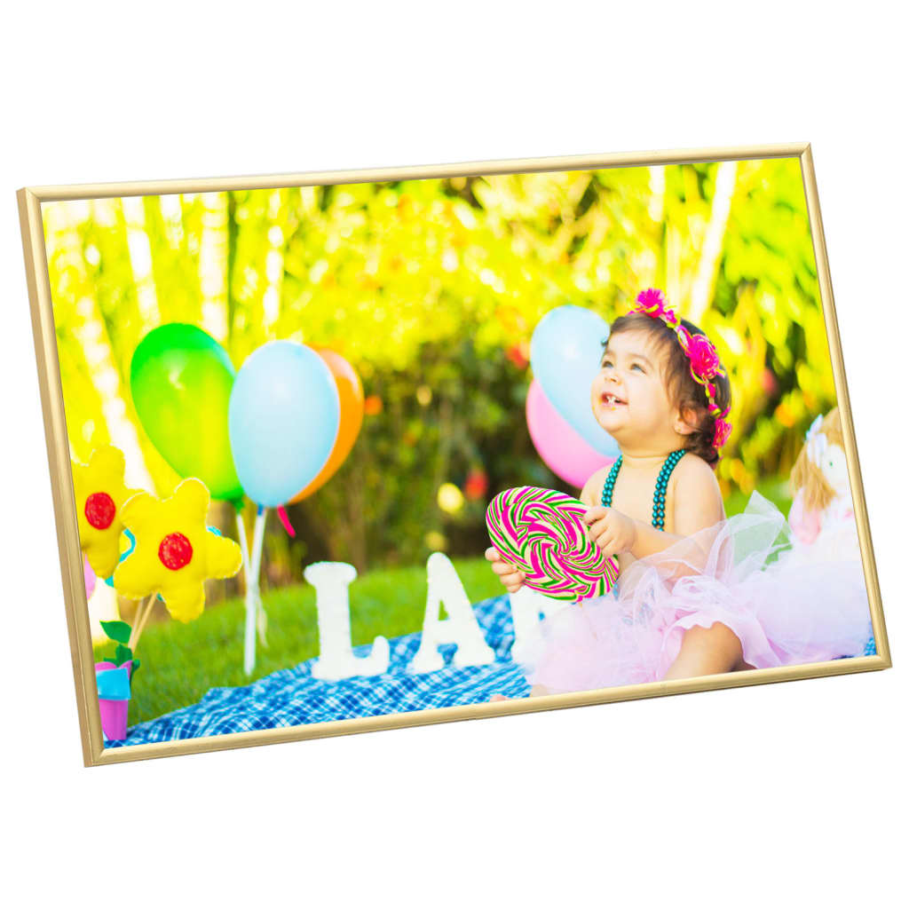 vidaXL Rame foto colaj pentru perete, 5 buc., auriu, 70x90 cm, MDF vidaXL Rame foto colaj pentru perete, 5 buc., auriu, 70x90 cm, MDF
