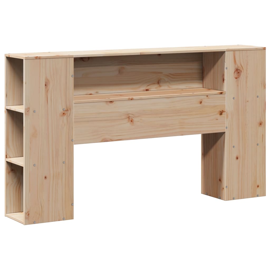 vidaXL Pat cu bibliotecă fără saltea, 120x190 cm, lemn masiv de pin vidaXL Pat cu bibliotecă fără saltea, 120x190 cm, lemn masiv de pin