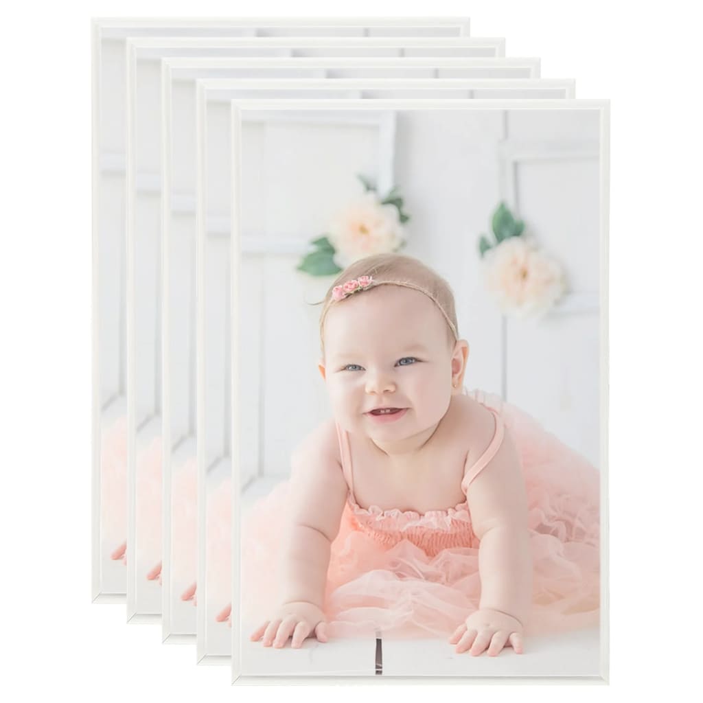 vidaXL Rame foto colaj pentru masă 5 buc. argintiu 13x18 cm MDF vidaXL Rame foto colaj pentru masă 5 buc. argintiu 13x18 cm MDF