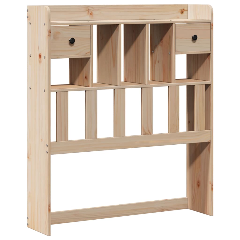 vidaXL Pat cu bibliotecă fără saltea, 90x190 cm, lemn masiv de pin vidaXL Pat cu bibliotecă fără saltea, 90x190 cm, lemn masiv de pin