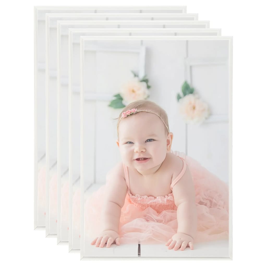 vidaXL Rame foto colaj de masă 5 buc. argintiu 21x29,7 cm MDF vidaXL Rame foto colaj de masă 5 buc. argintiu 21x29,7 cm MDF