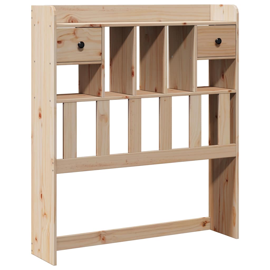 vidaXL Pat cu bibliotecă fără saltea, 90x190 cm, lemn masiv de pin vidaXL Pat cu bibliotecă fără saltea, 90x190 cm, lemn masiv de pin