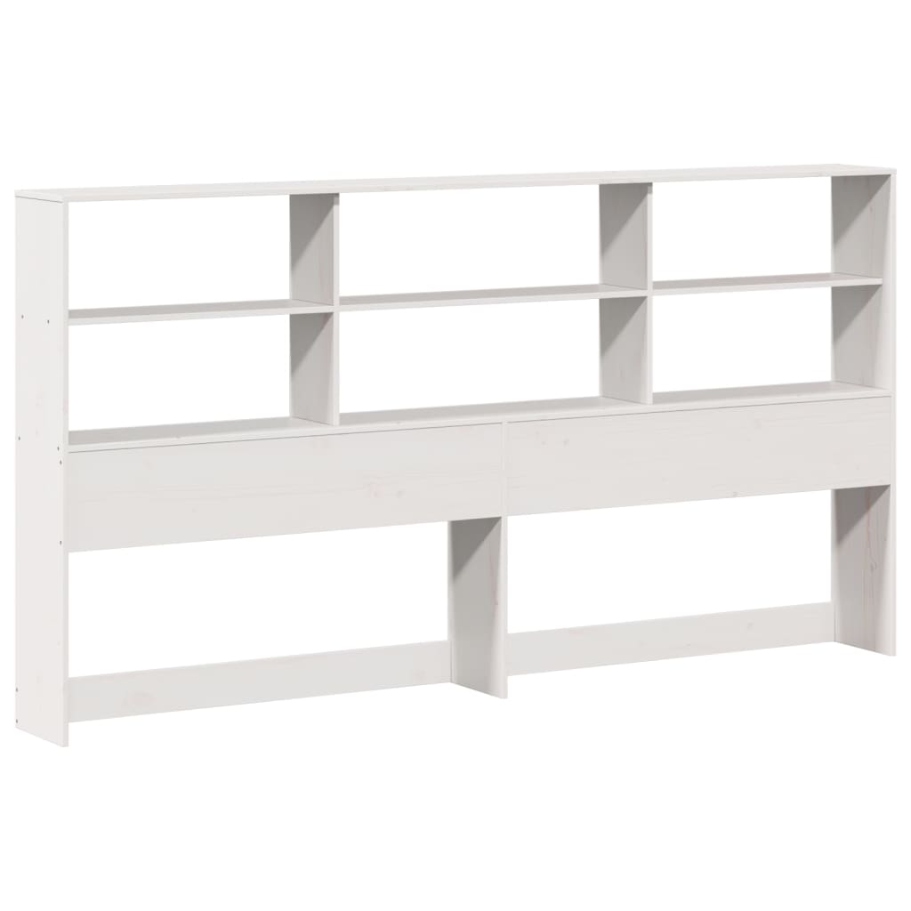 vidaXL Pat cu bibliotecă fără saltea, 180x200 cm, lemn masiv de pin
