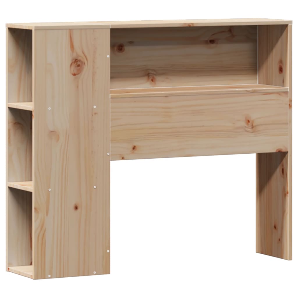 vidaXL Pat cu bibliotecă fără saltea, 90x200 cm, lemn masiv pin vidaXL Pat cu bibliotecă fără saltea, 90x200 cm, lemn masiv pin