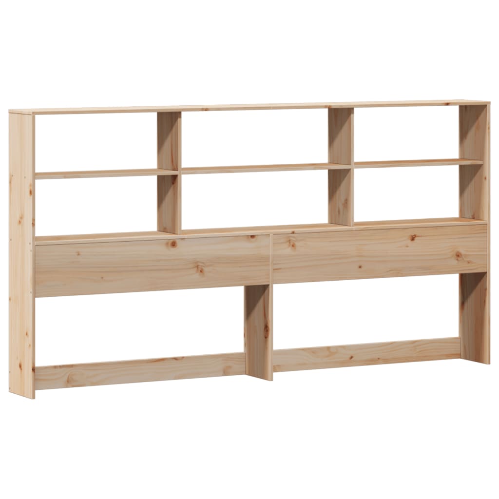 vidaXL Pat cu bibliotecă fără saltea, 180x200 cm, lemn masiv de pin