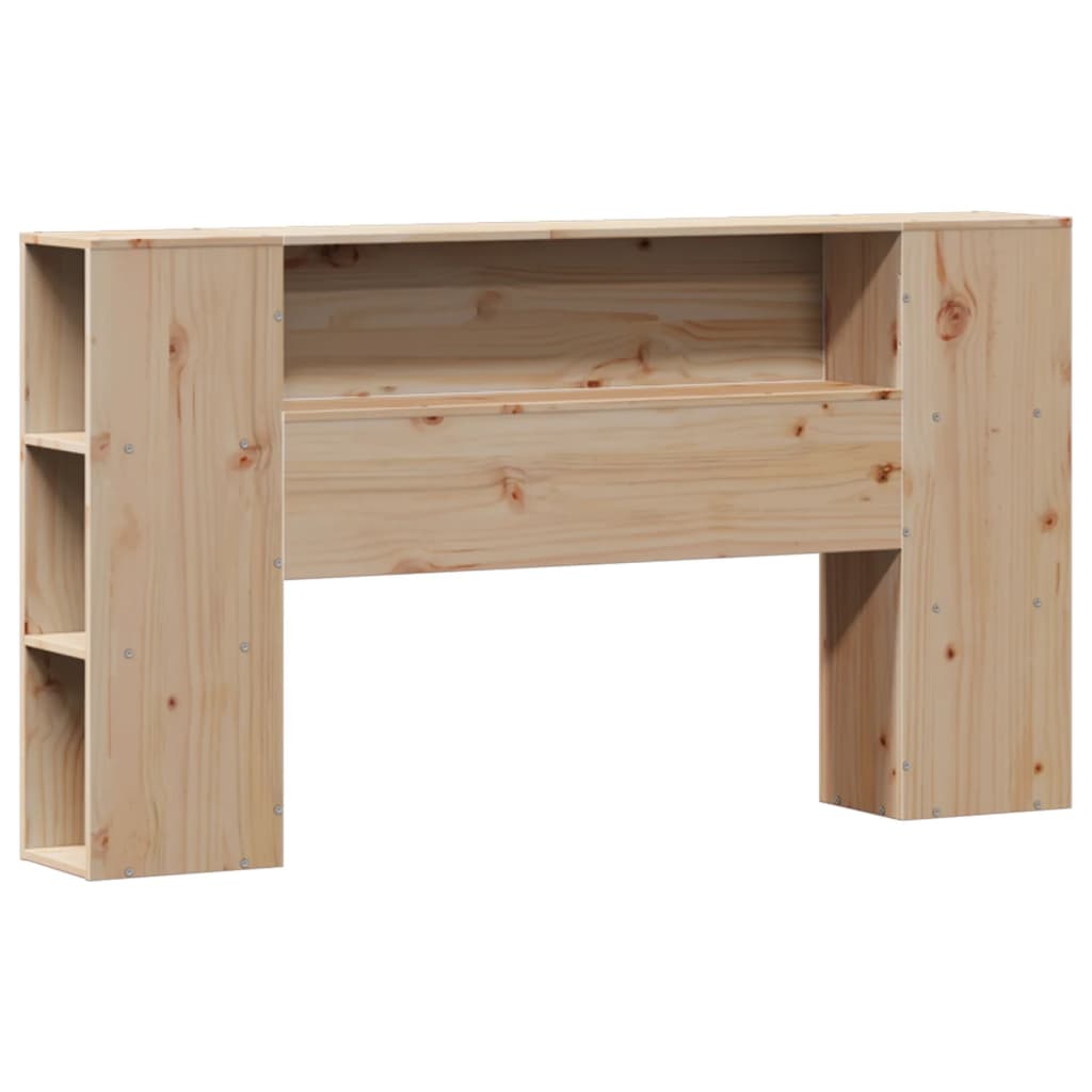 vidaXL Pat cu bibliotecă fără saltea, 120x200 cm, lemn masiv de pin vidaXL Pat cu bibliotecă fără saltea, 120x200 cm, lemn masiv de pin