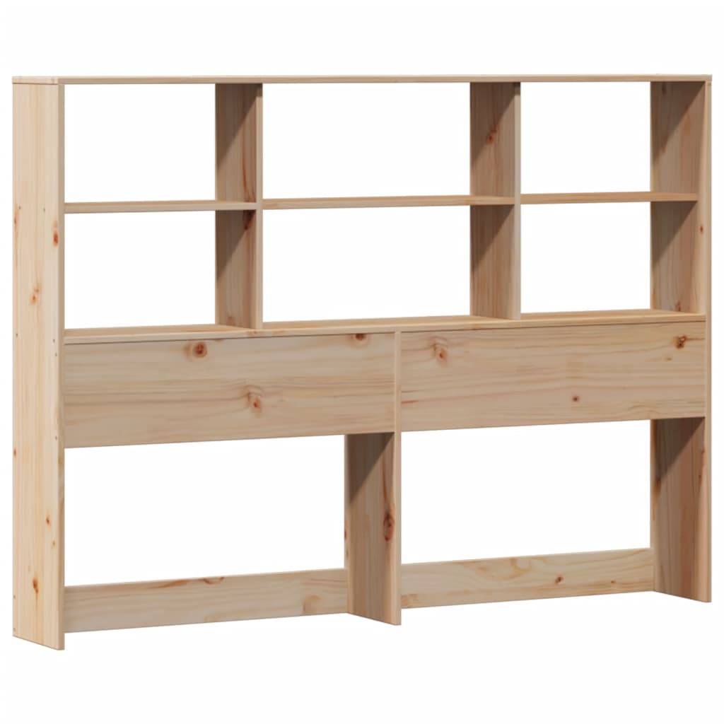 vidaXL Pat cu bibliotecă fără saltea, 150x200 cm, lemn masiv de pin