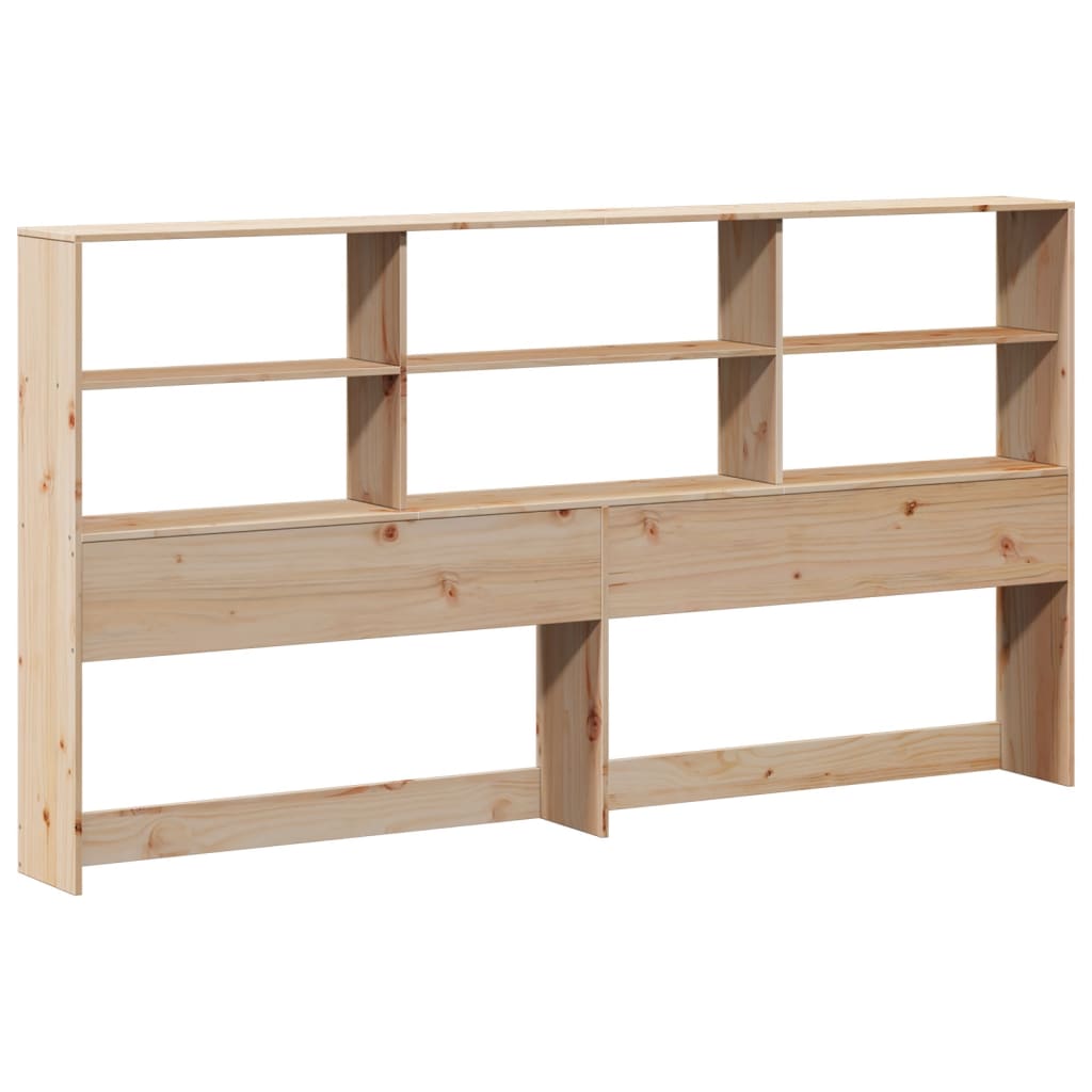 vidaXL Pat cu bibliotecă fără saltea, 180x200 cm, lemn masiv de pin