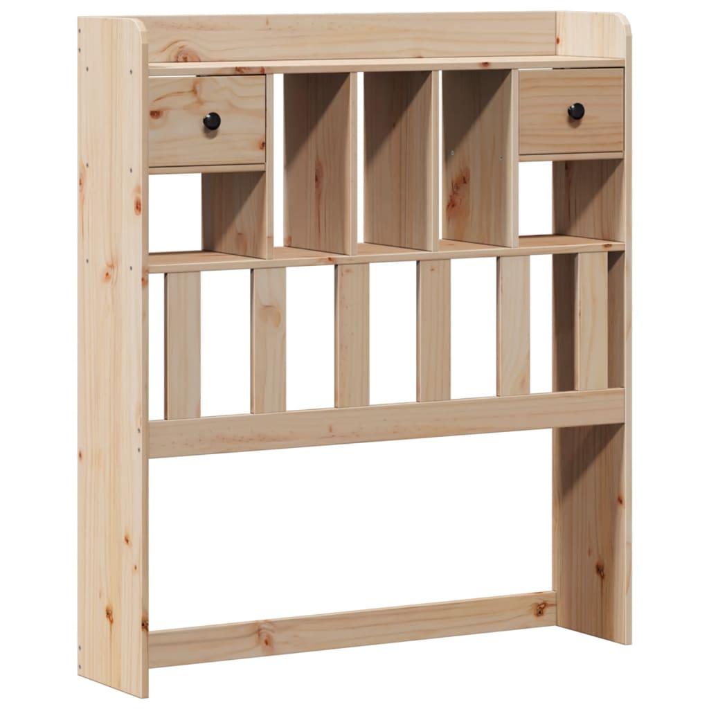 vidaXL Pat cu bibliotecă fără saltea, 90x190 cm, lemn masiv de pin vidaXL Pat cu bibliotecă fără saltea, 90x190 cm, lemn masiv de pin